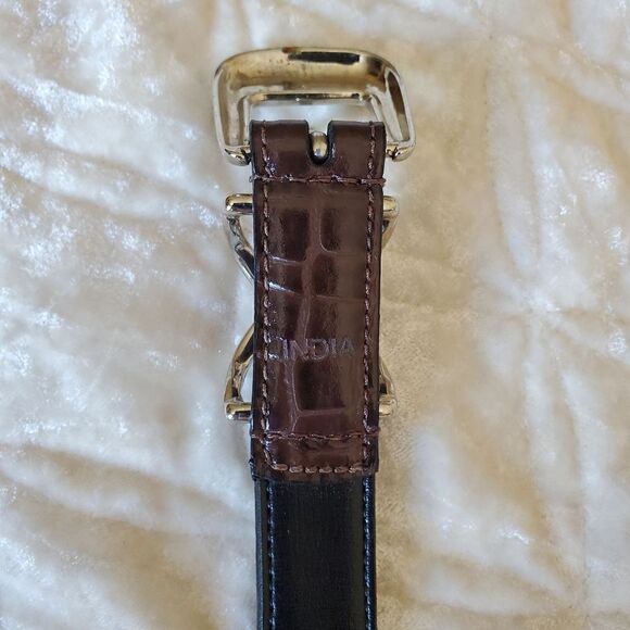 Women's Genuine Leather Belt Size Large Brown - Picture 3 of 8